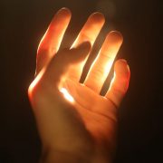 Glowing healthy hand